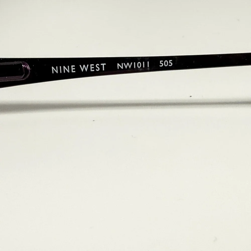 Nine West NW1011 505 Purple Rectangular Metal Eyeglass Frames 52-17-135